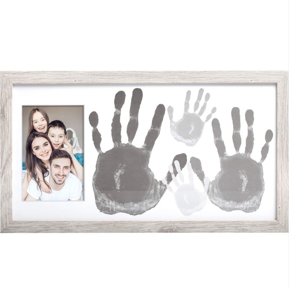 Kate and Milo Rustic Family Handprint Photo Frame - Picture 2 of 4